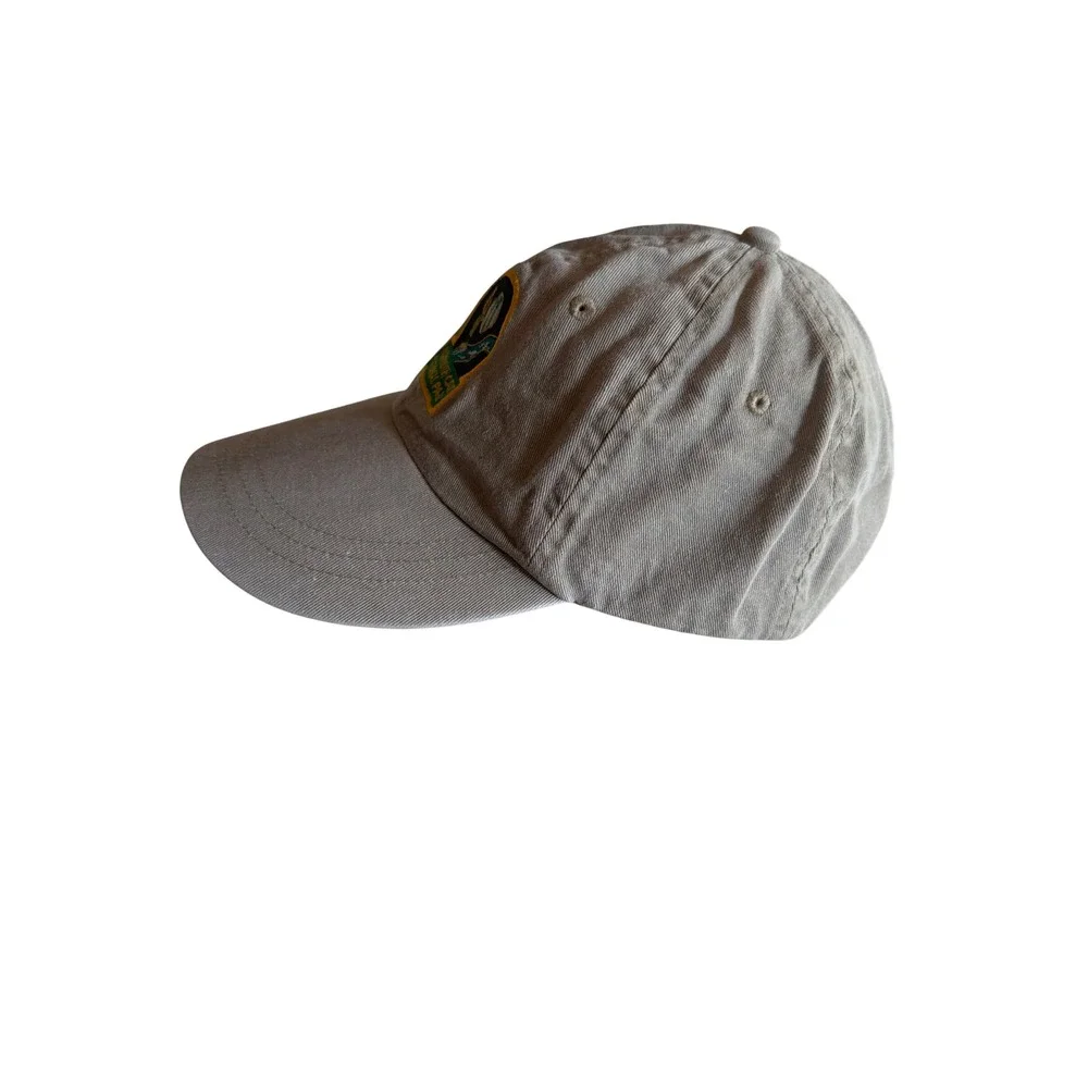 Mammoth Cave National Park Baseball Cap Leather Strapback Khaki Cotton